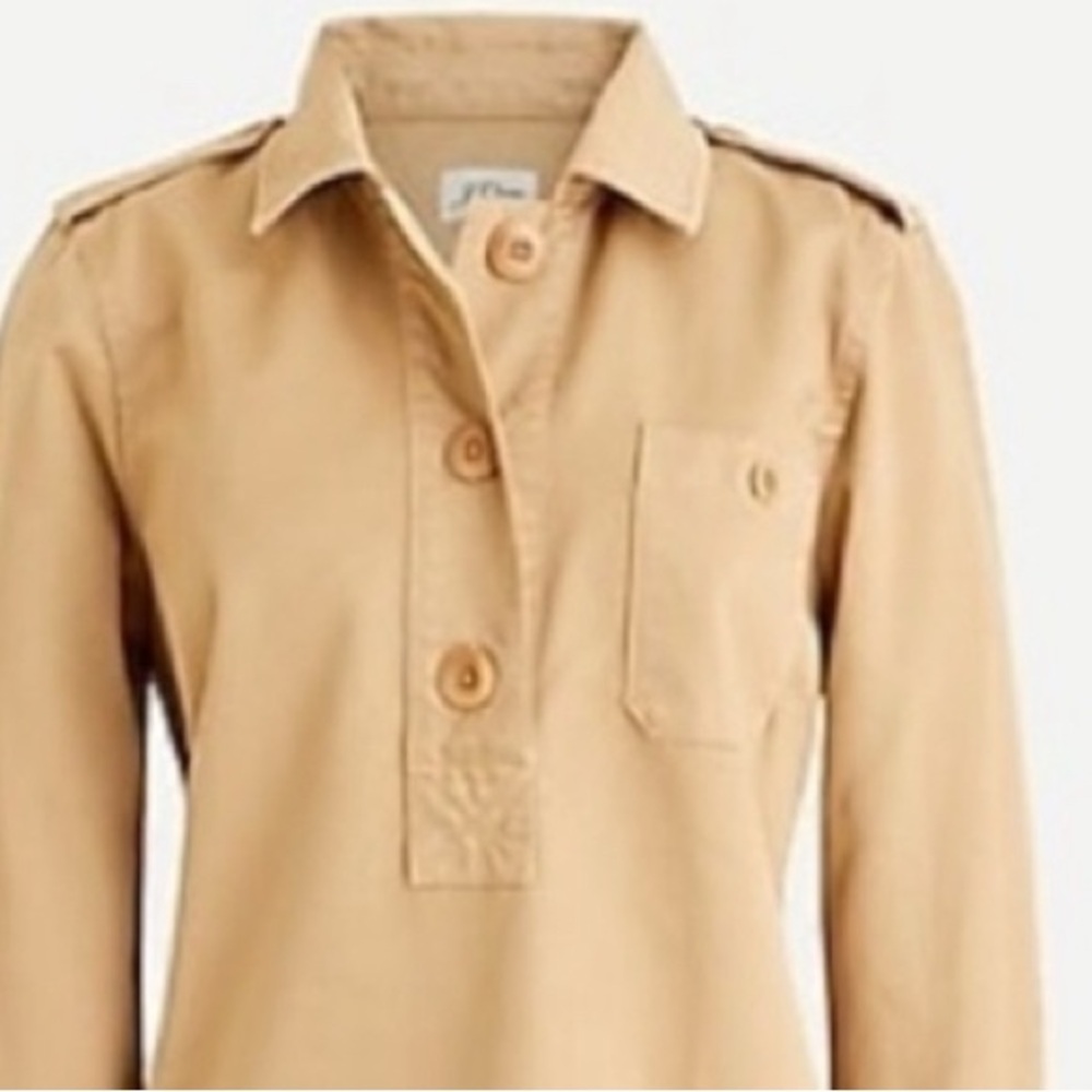 J. Crew Tan Long Sleeve Dress New never worn.
39”length, 19”pit to pit - Picture 5 of 5